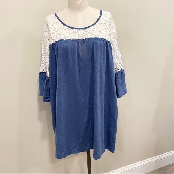 SUZANNE BETRO Bundle of 2 Lace Yoke Tunics Size 2X New - Picture 7 of 15